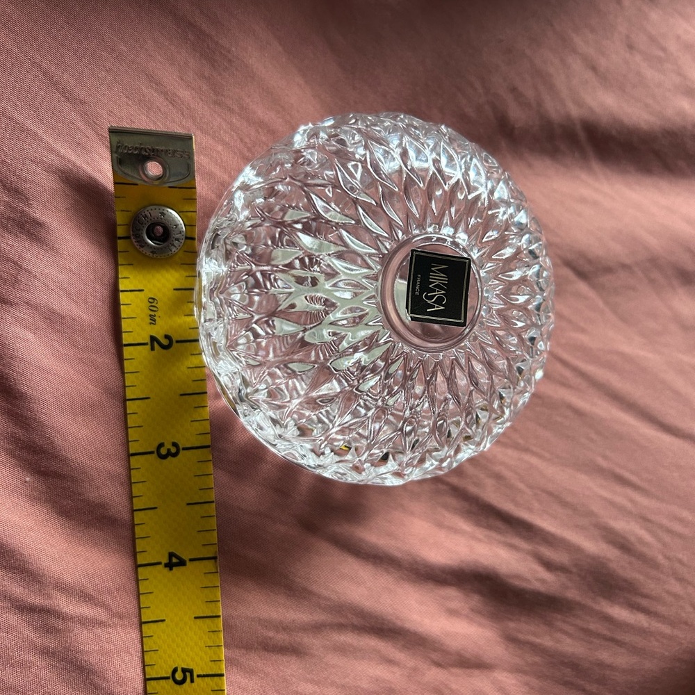 Mikasa Crystal Trinket Dish with Lid - Picture 7 of 8